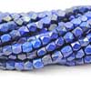 Beads, Lapis (natural), 6mm hand-cut faceted Rectangle,  C grade, Mohs hardness 5-6 Sold per 14 inches Royal Blue color beads. Lapis lazuli is a deep blue with a touch of purple and flecks of iron pyrite. Lapis consists of Lapis (blue, calcite (white streaks) and silver flakes of pyrite. Deep blue color gemstones are of best kind. 